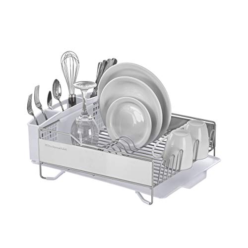 Image of Kitchenaid Stainless Steel Full Dishrack, Size, Satin White