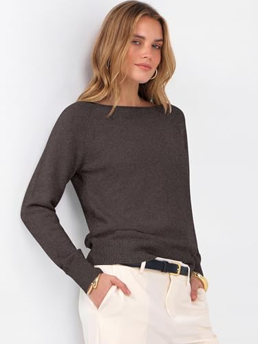 Image of ANRABESS Women Long Sleeve Rolled Neck Fall Lightweight Sweaters Top