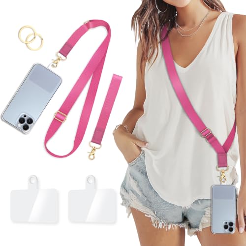 Image of Piefly Cell Phone Lanyard Crossbody Wrist Strap Adjustable for Women Solid