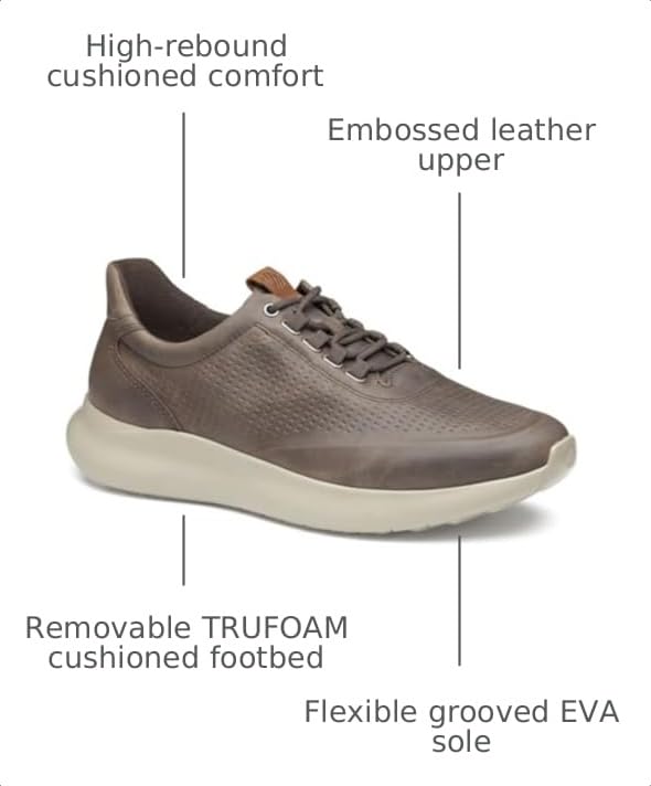 Image of Johnston & Murphy Men's Amherst 2.0 Embossed Leather U-Throat Casual Shoe