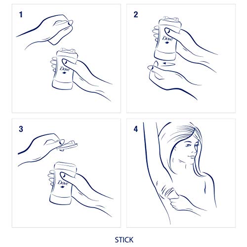 Image of Dove Antiperspirant Deodorant, Powder, Twin Pack (4 Count of 2.6 Ounce Each), 10.4 Ounce
