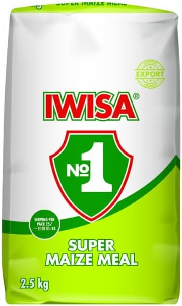 Iwisa No.1 Super Maize Meal | South African Maize Meal Flour | 2kg (2 x 1kg)