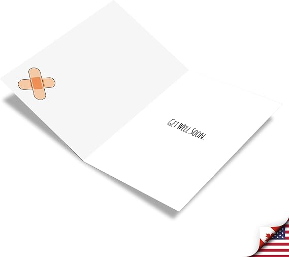 NobleWorks - 1 Funny Get Well Card with Envelope - Sarcastic Feel Better Greeting, Unwell Joke Notecard for Friends - Lengths You'll Go C9297GWG