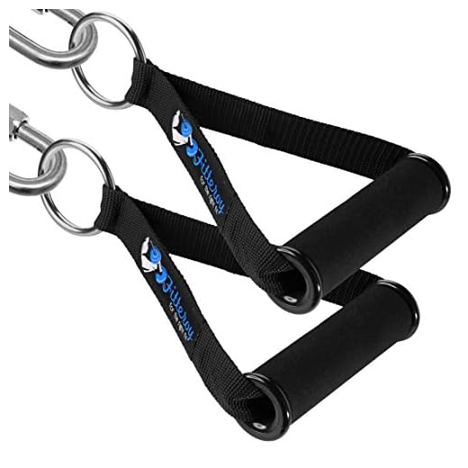 Fitteroy Premium Heavy Duty Exercise Handles (Set of 2) for Cable Machines and Resistance Bands