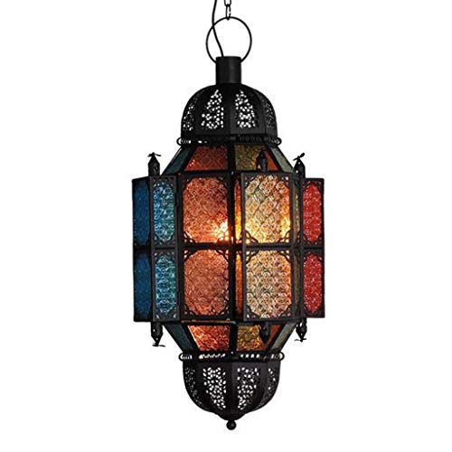 Petite Lanterne Marocaine En Métal Noir | Photophore Marocain Pour L'Extérieur Au Jardin Ou L'Intérieur Sur La Table | Lanternes Pour Bougie | Décoration De Maison Orientale