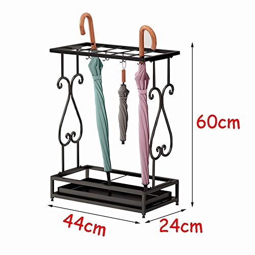 Support de parapluie noir 44x24x60cm pour hôtel et bureau