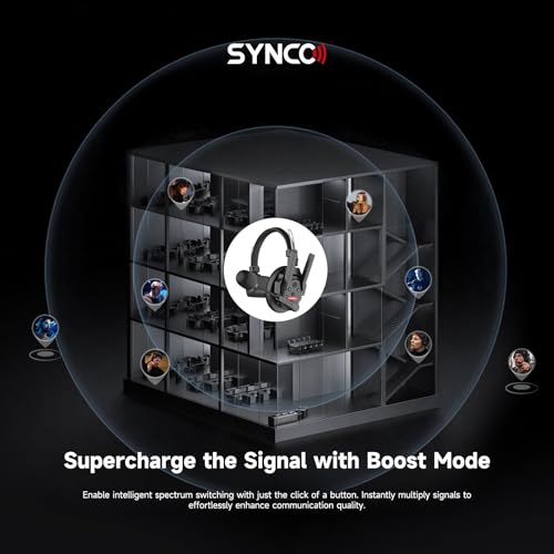SYNCO XTALK XPro5 X5 Wireless Intercom Headset System 2.4 GHz 500M/1640FT Full Duplex for 5 Person Communication with Noise Cancerllation for Live Show Stage Performance Movie Shoot - Thumbnail 5