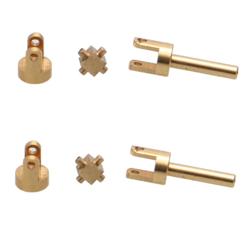 2Set 1:35 1:72 1:87 RC Model Static Change Micro Mini Universal Joint Shaft Hole 1mm Connect Coupling Brass Cardan Joints (Color : Type B)