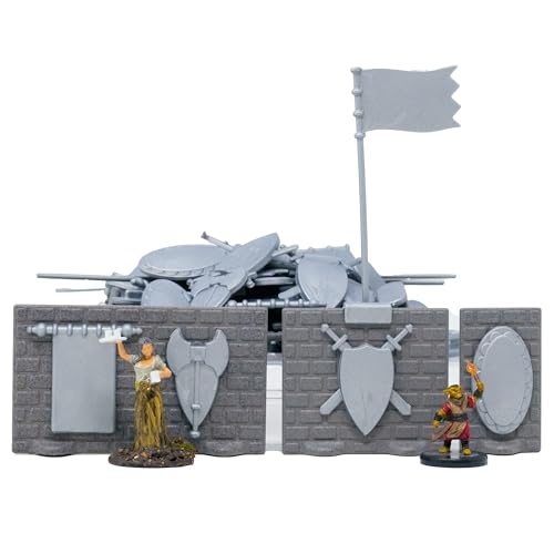 Jeux de terrain donjons et dragons et décors de château : lot de 72 accessoires miniatures jdr