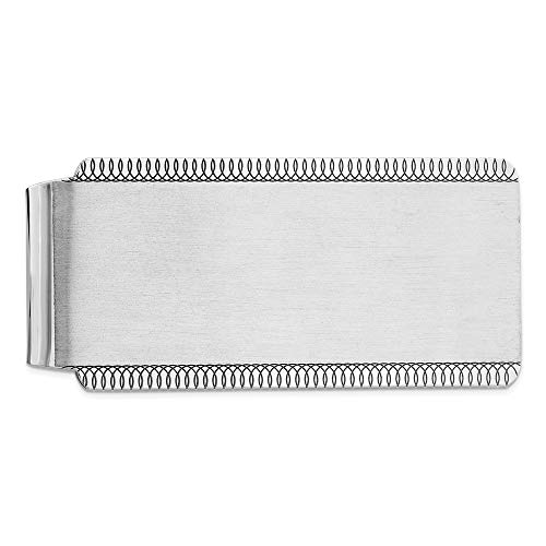 Men's 925 Sterling Silver Satin Front Money Clip Fine Jewelry for Men Gifts for Him