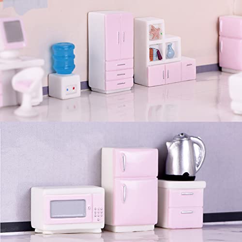 Jkanruh 23 Pcs Miniature Furniture Kit Living Room Fake House Set,Kids Little Dollhouse Furniture Toys Dollhouse Accessories #TOP2