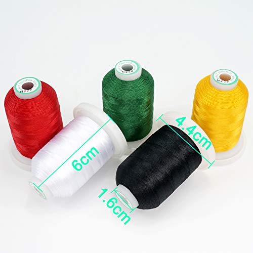 New Brothread 80 Spools Polyester Embroidery Machine Thread Kit 1000M (1100Y) Each Spool - Colors Compatible With Janome And Robison-Anton Colors #TOP3