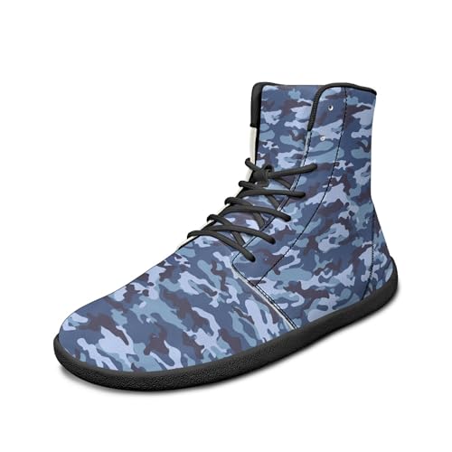 Image of Fashion Print Womens Mens High Top Barefoot Sneakers Flat Shoes