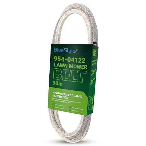 Image of BlueStars 954-04122 754-04122 Lawn Mower Belt | Aramid Cord | 1 /2 inch x 90 inch | For Troy Bilt 46 inch Deck MTD Toro LX460 LX465 13AX60KH011 13AX60KH066 13AX60KH211 Riding Mowers Replaces 954-5834 112-5834