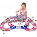 Liberty Imports 168 Pieces Create a Road Super Snap Speedway - Magic Journey Flexible Track Set - Ideal Gift Toy for Toddlers, Kids, Boys, and Girls (Princess Pink)