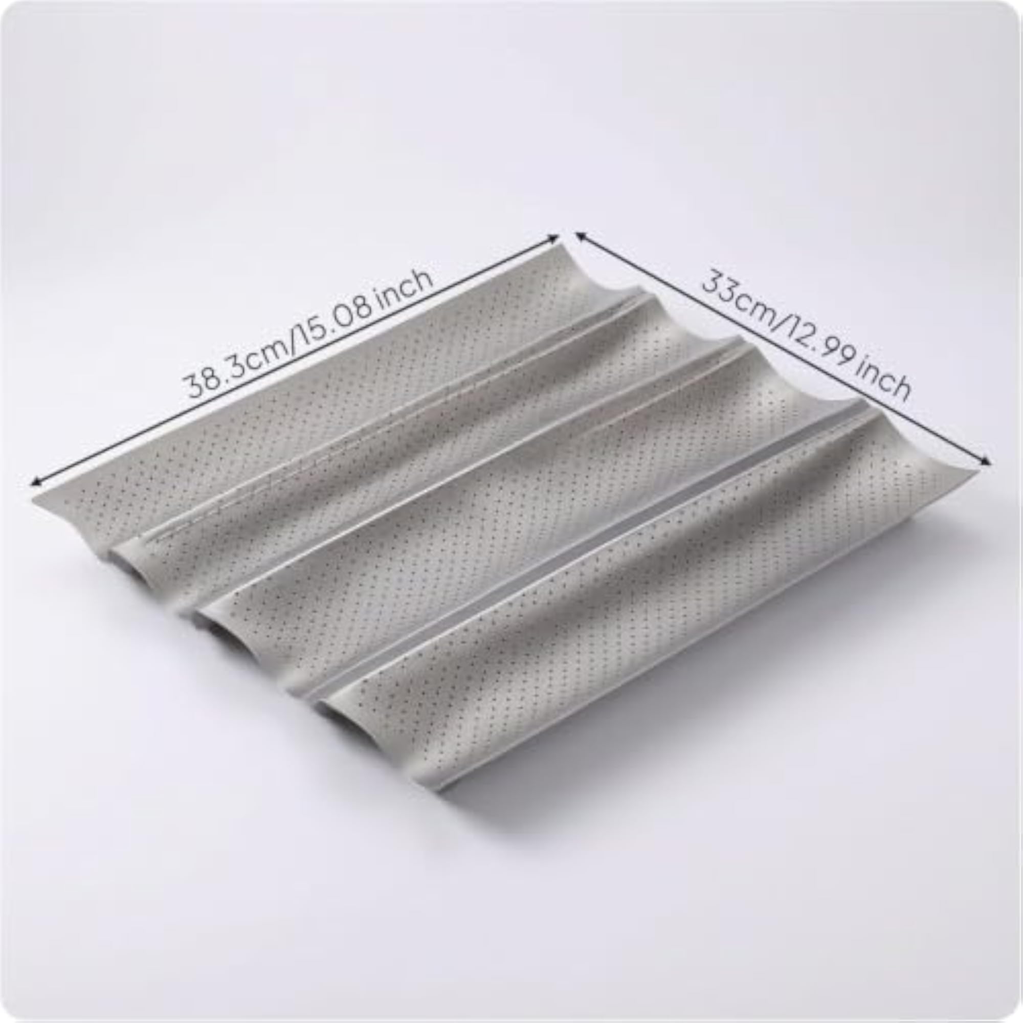Rectangular Perforated French Bread Tray Non-Stick Bakeware