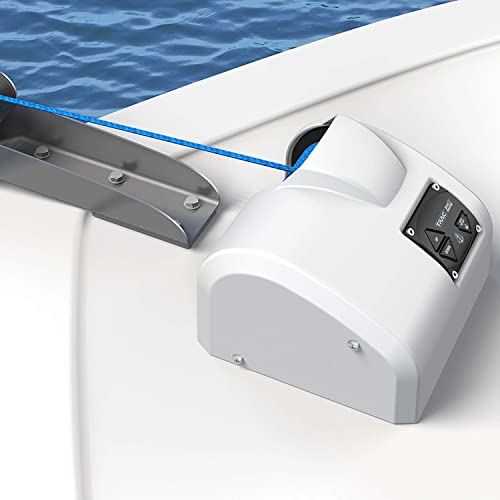 Verricello elettrico, 12 V, kit salpa ancora marina con telecomando wireless per barche, supporta ancoraggi fino a 11,3 kg
