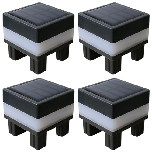 Lampe solaire étanche lot de 4 pour table extérieure sans câble