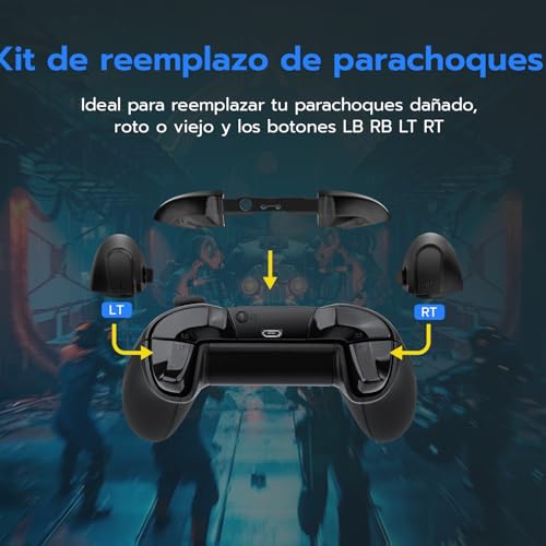 Mcbazel Botones de Repuesto LB RB LT RT, Botones de Parachoques con Kit de Destornillador T6 T8 Compatible con Controlador Xbox Series X/S - imagen 2