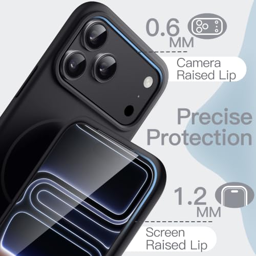 Image of JETech Magnetic Silicone Cover Case for iPhone New Pro Max, Black