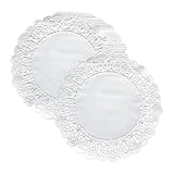The Baker Celebrations 6 Inch White Paper Doilies (100 Pack) – Round Lace Liners for Dessert Plates, Tea Parties, Cookies & Crafts – Disposable Party Decor Made in Canada