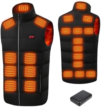 Thermisch vest Verwarmd Vest Heren Dames, Verwarmd Bodywarmer Vest, Verwarmd Gilet Elektrisch met 9 Warmtezones, Opladen via USB Verwarmde Kleding