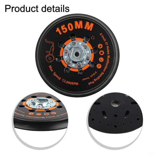 Placa de respaldo de lijadora orbital para restaurar muebles de madera 6