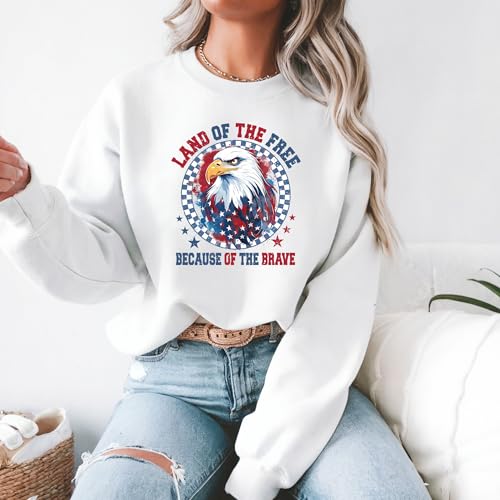Land of the Free Sweatshirt, American Eagle design, American pride sweatshirt, Patriotic Sweatshirt, 4th of July sweatshirt, USA flag sweatshirt, USA independence sweatshirt, 1776 Independence Day3