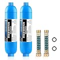 Lifefilter RV Inline Water Filter, NSF Certified, Reduces Chlorine, Bad Taste, Odor, Dedicated for RVs and Marines, 2 Pack Drinking Filter with 2 Flexible Hose Protector