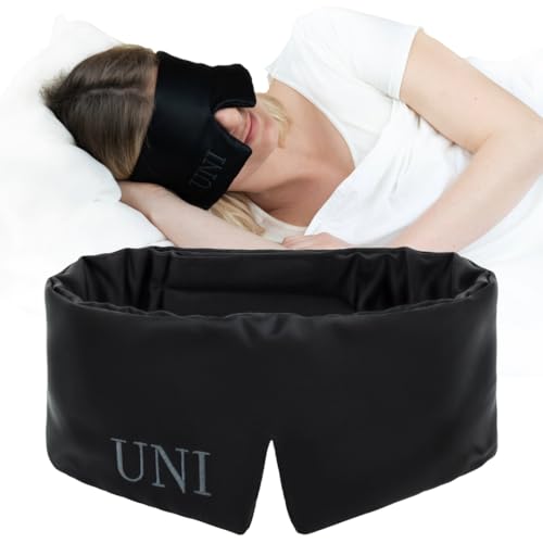 Masque de sommeil soie de mûrier noir occultant pour homme et femme