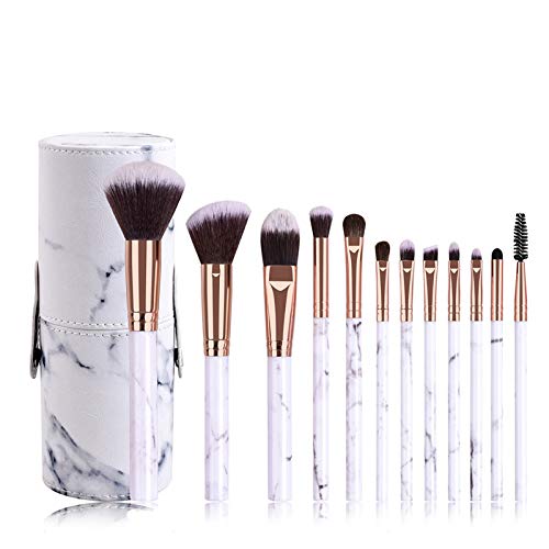 Pinceaux de maquillage en marbre pour estomper la poudre de visage sans laisser de traces