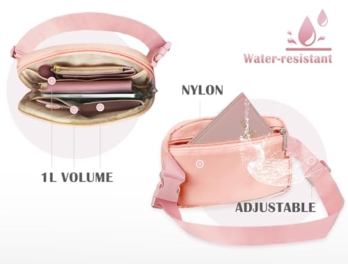 Image of COSHAYSOO Initial Letter Fanny Pack for Girls Personalized Christmas Birthday Gifts for 6 7 8 9 10 11 12 Year Old Teen Girl, Girly Fashion Crossbody Purse Belt Bag Preteen Tween Trendy Stuff Pink S