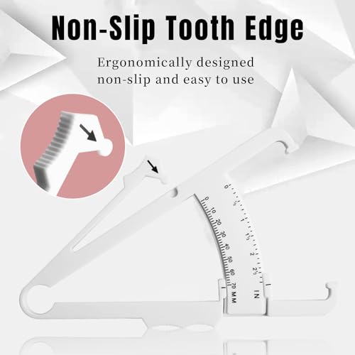 Body Fat Caliper with Body Fat Percentage Measure Chart for Accurately Measuring Body Fat (White) - Thumbnail 6
