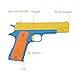 Classic Colt 1911 Toy Gun,Realistic Size Toy Gun - 10 Colorful Soft Bullets - Ejecting Magazine - Slide Action Barrel – Training, Cosplay, Play