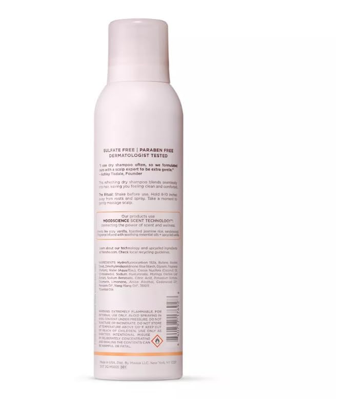Being Frenshe Cashmere Vanilla DRY SHAMPOO, Ritual Refresh with Hyaluronic Acid + Rice Starch, 5 fl oz