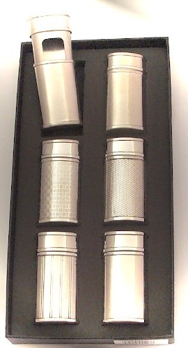 The Present Store - Ceniceros de bolsillo ovalados, acero inoxidable