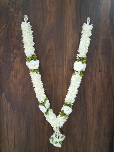 The Artisan Workshop Cloth Flower Mala,Rose Flower mala,for Pooja and Photo Frame. (White) (B0DCKSPDCQ) Amazon Price History, Amazon Price Tracker