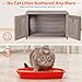 LEMY Cat Litter Box Enclosure Furniture Hidden Kitty Litter Box Cabinet & Cat House Side Table