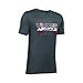 Under Armour Boys' Tech Big Logo Hybrid, Stealth Gray/Cardinal, Youth Medium
