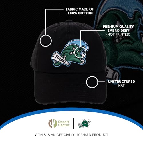 Gorra beisbol Tulane University bordada ajustable miniatura 4