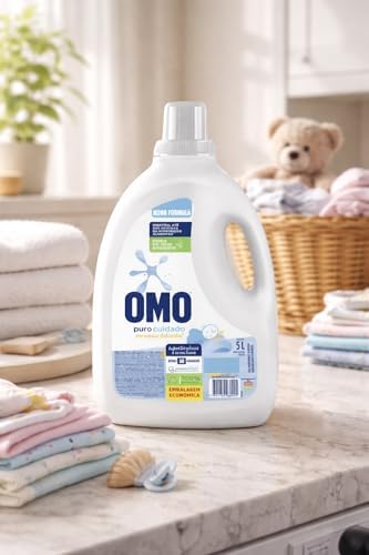Sabão Líquido OMO Puro Cuidado 5L Hipoalergênico para Roupas de B...
