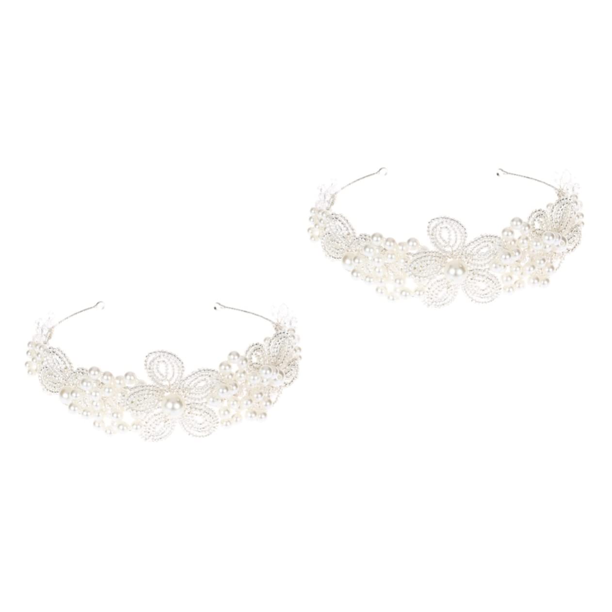 2stücke Braut Haarschmuck Mit Kristallperlen Elegantes Stirnband Für Hochzeiten Charmantes Kopfschmuck-accessoire Für Brautjungfern Und Fotografie Bequem Sicher Im Tragen