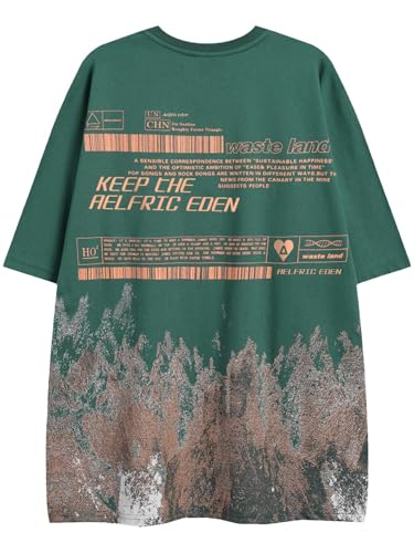 Aelfric Eden Mens Oversized Tshirts Snow Mountain Graphic Tee Print Tops Streetwear Casual Shirt2