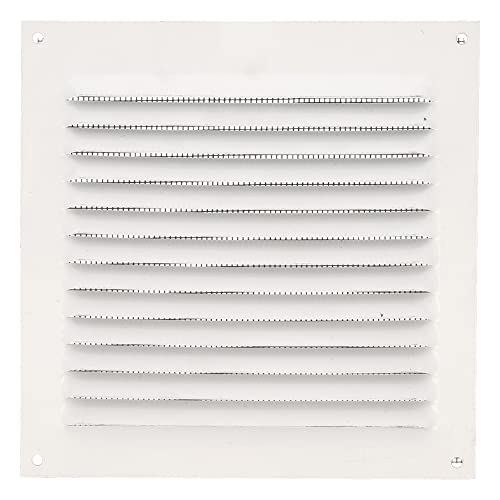 Amig - Griglia quadrata in alluminio con zanzariera | Griglie di ventilazione per presa d'aria | Ideale per soffitto cucina e bagno | Misure 150 x 150 mm | Colore bianco