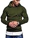 COOFANDY Men's Hooded Pullover Casual Fashion Hoodie for Men Athletic Sweatshirt Pullover with Kanga Pockets Army Green M