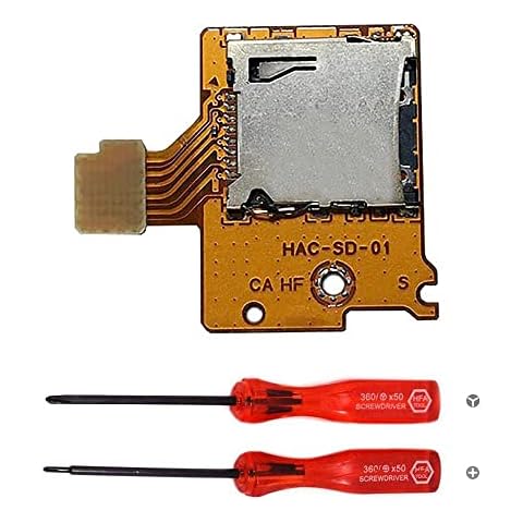 lenboes Micro TF SD Card Slot Replacement Repair Part for Nintendo Switch NS NX Console 2017 Cover