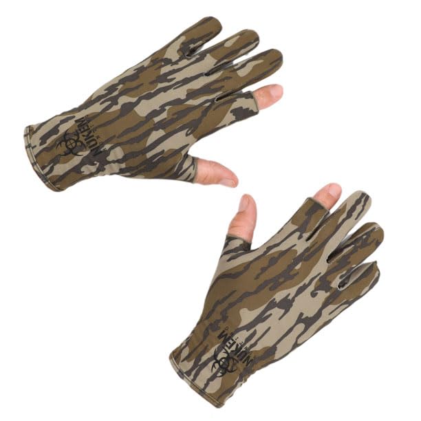 Grab'em Gloves Finger-tip Hunting Gloves in Mossy Oak Bottomland Camo