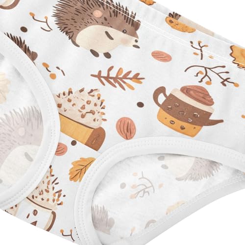 Wusikd Cute Hedgehogs Girls' Underwear Cotton Cookies Girls Briefs Soft Toddler Underwear 2T4