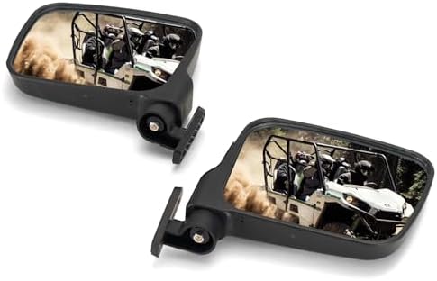 2-Pack Adjustable Folding Side Mirrors For Kawasaki Teryx & Teryx4 800 (2016-2025) – Wider View, Matte Black