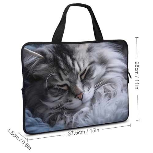 Funda para portátil 15 pulgadas diseño gato durmiendo miniatura 2